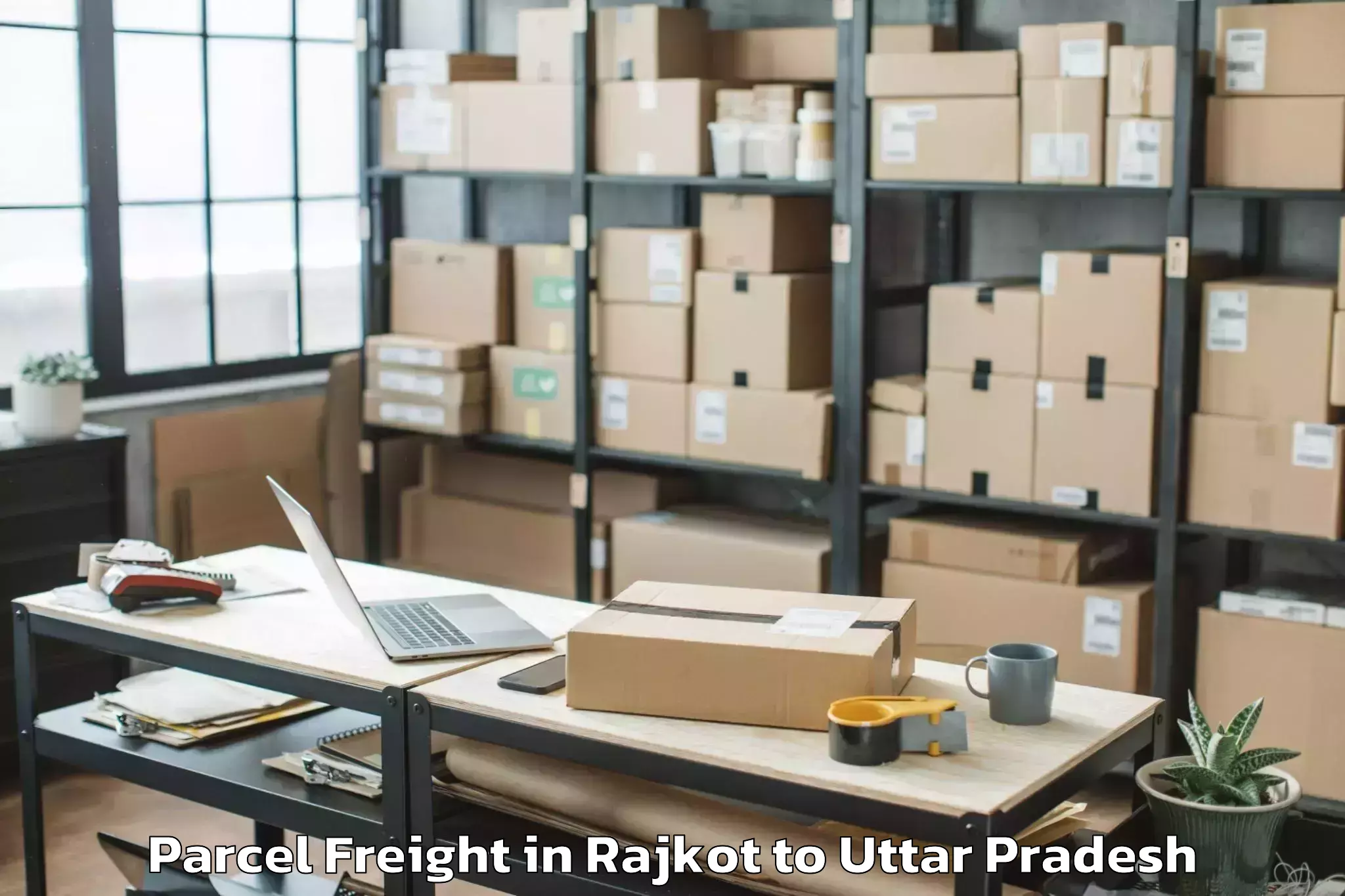 Book Rajkot to Era University Lucknow Parcel Freight